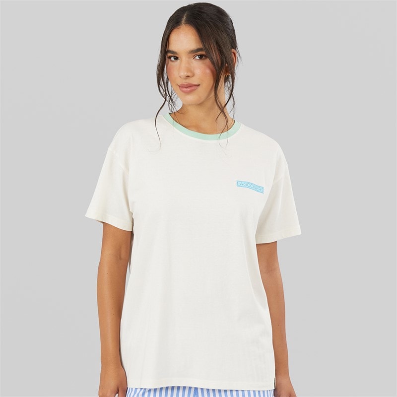 Lagooners Womens Heronford Oversized T-Shirt Ecru - Image 2
