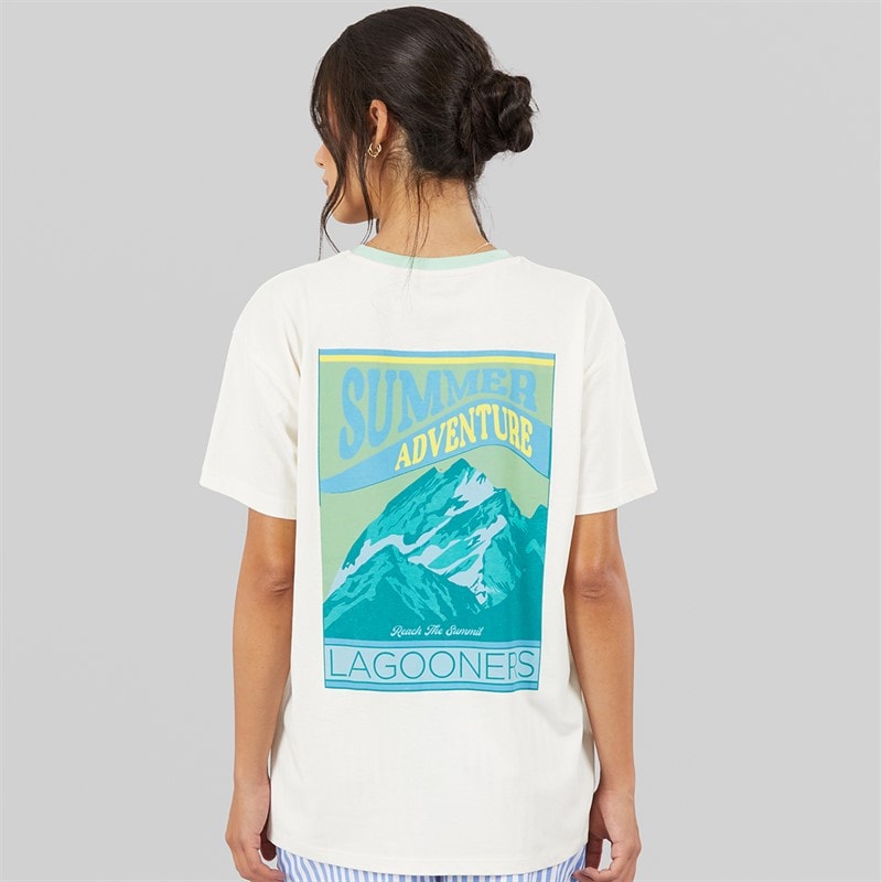 Lagooners Womens Heronford Oversized T-Shirt Ecru - Image 3