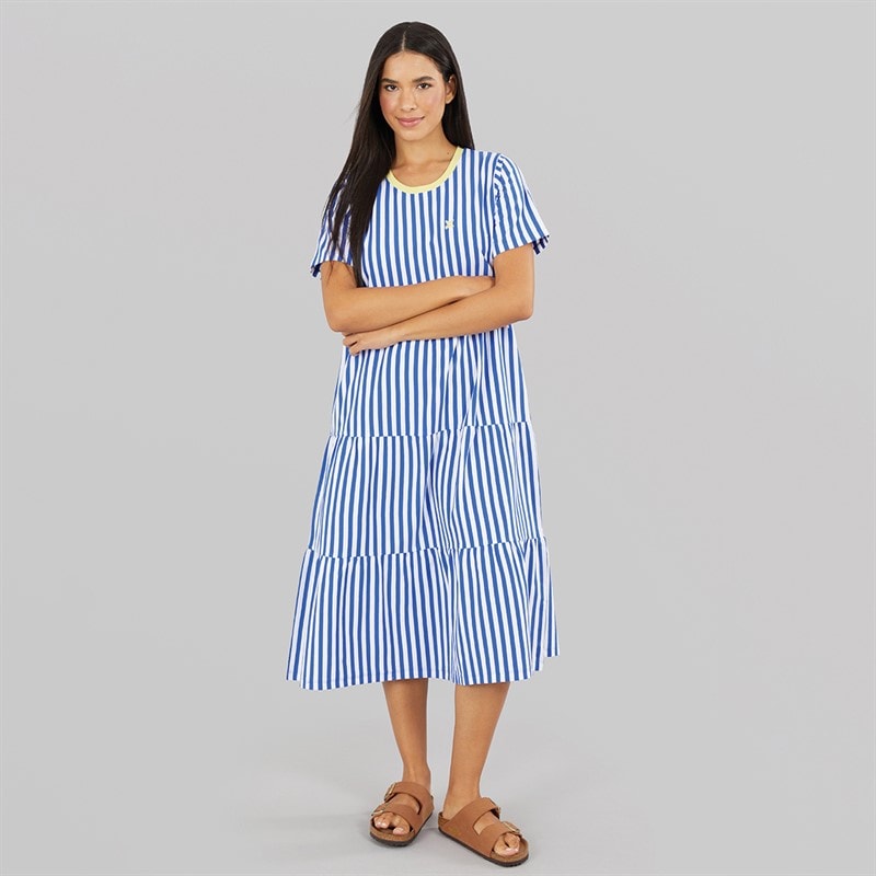 Lagooners Womens Ladies Afriston Tiered Midi Dress Cobalt - Image 3
