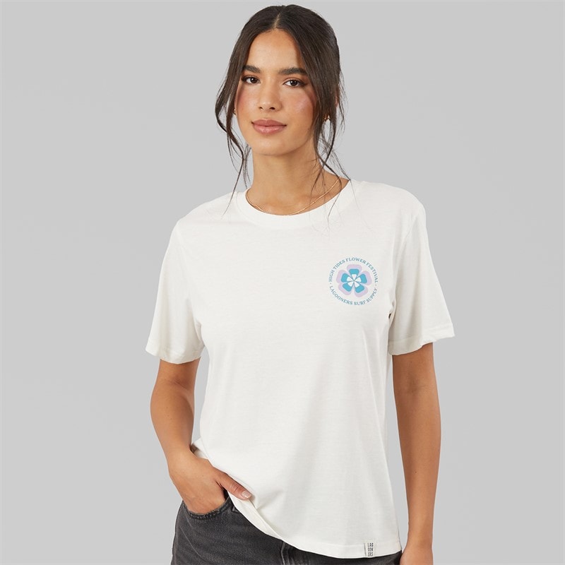 Lagooners Womens Birds T-Shirt Ecru - Image 2
