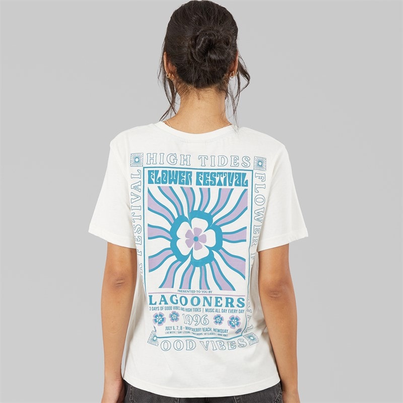 Lagooners Womens Birds T-Shirt Ecru - Image 3