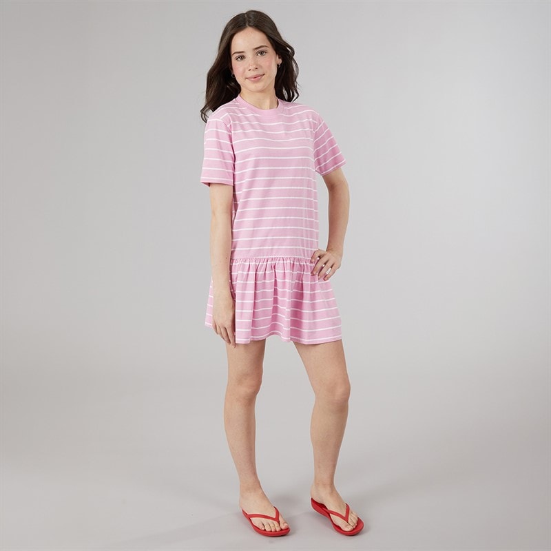 Lagooners Girls Ruby Stripe Dress Pale Pink - Image 3