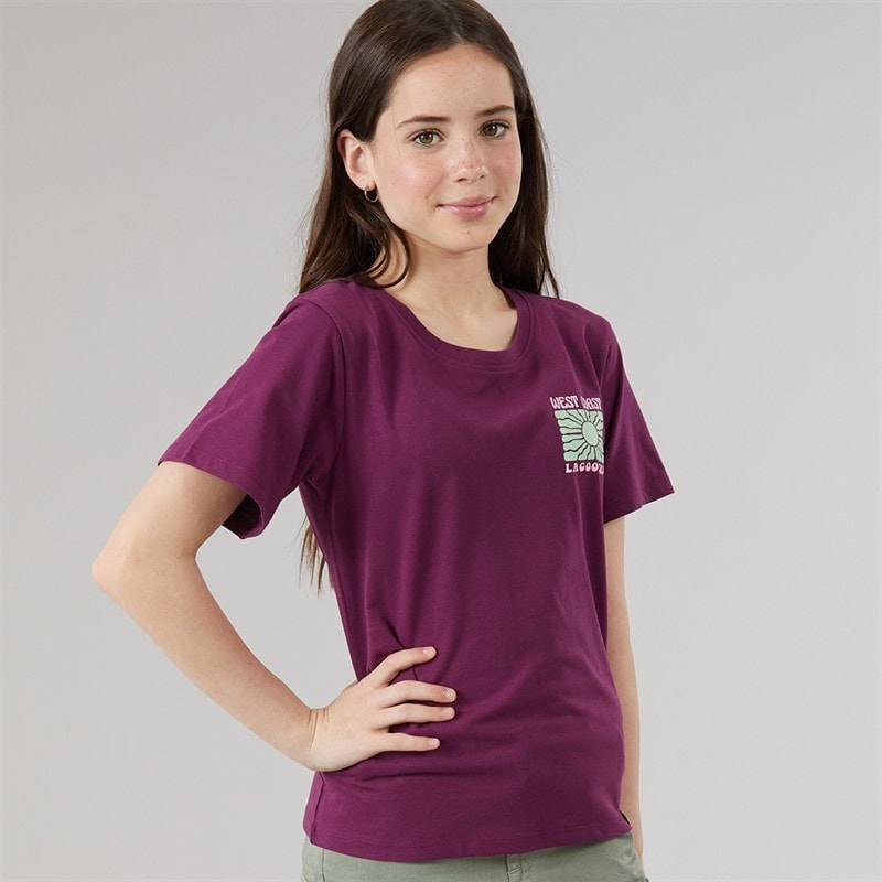 Lagooners Girls Sunshine T-Shirt Dark Purple - Image 2