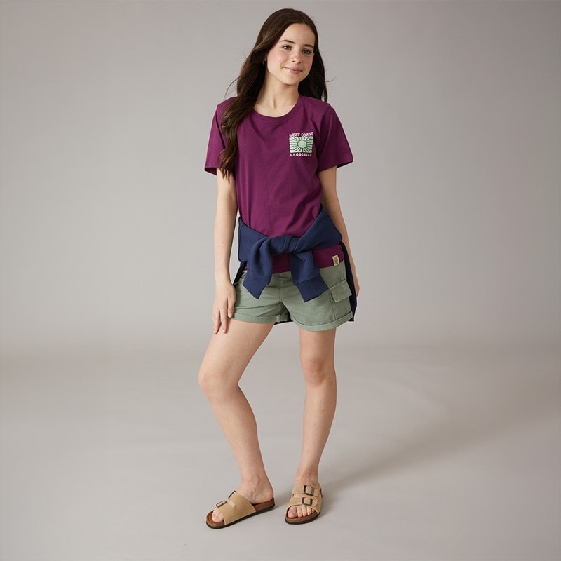 Lagooners Girls Sunshine T-Shirt Dark Purple - Image 4