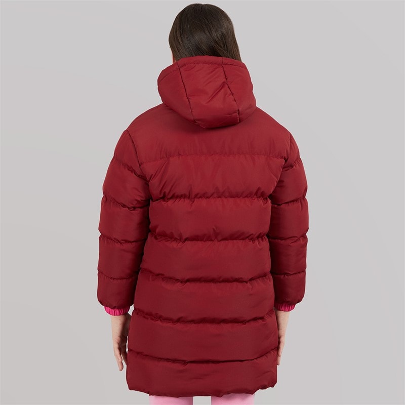 Lagooners Girls Thmfield Long Puffer Coat Plum - Image 2