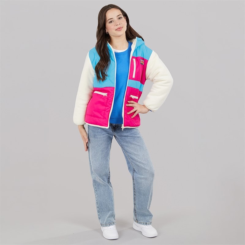 Lagooners Girls Whimble Mid Length Coat Hot Pink - Image 4