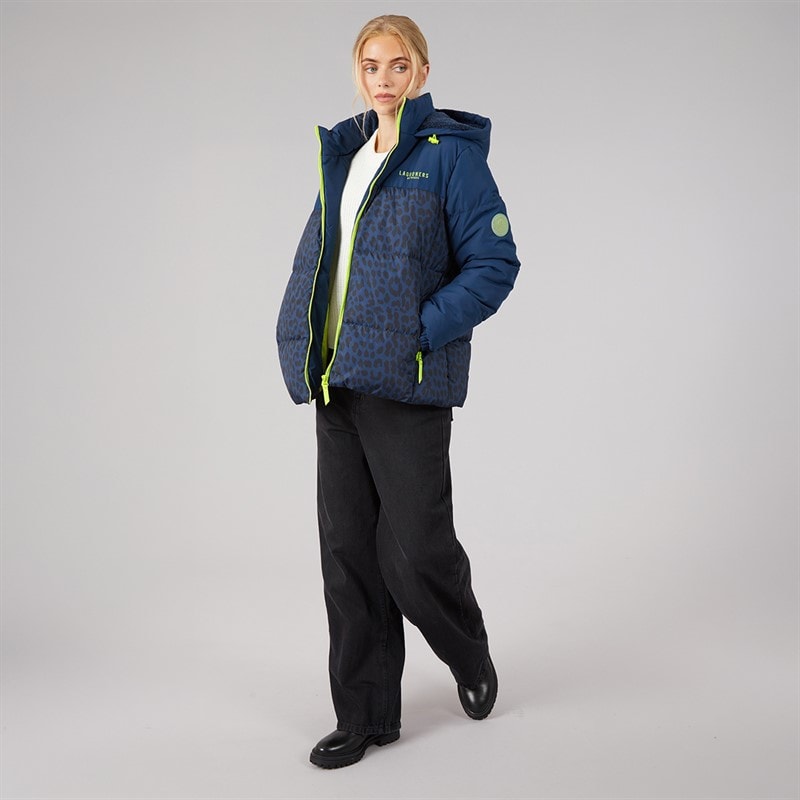 Lagooners Womens Aussie Short Puffer Jacket Leopard - Image 4