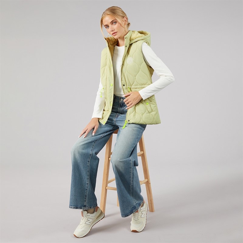 Lagooners Womens Elownen Long Gilet Sage - Image 4