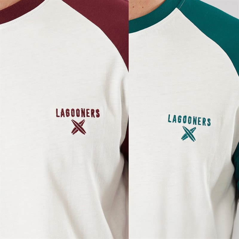 Lagooners Mens Spire Two Pack Raglan Long Sleeve Tops Multi - Image 3