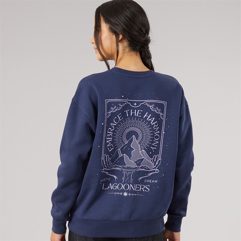 Lagooners Womens Willowmere Graphic Sweatshirt Navy - Image 3