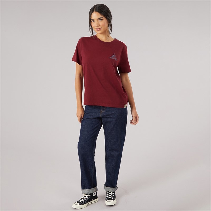 Lagooners Womens Fawn T-Shirt Burgundy - Image 4