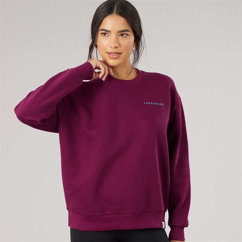 Lagooners Womens Thistleby Graphic Sweatshirt Dark Purple - Image 2