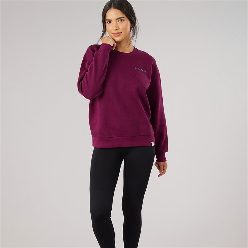 Lagooners Womens Thistleby Graphic Sweatshirt Dark Purple - Image 4