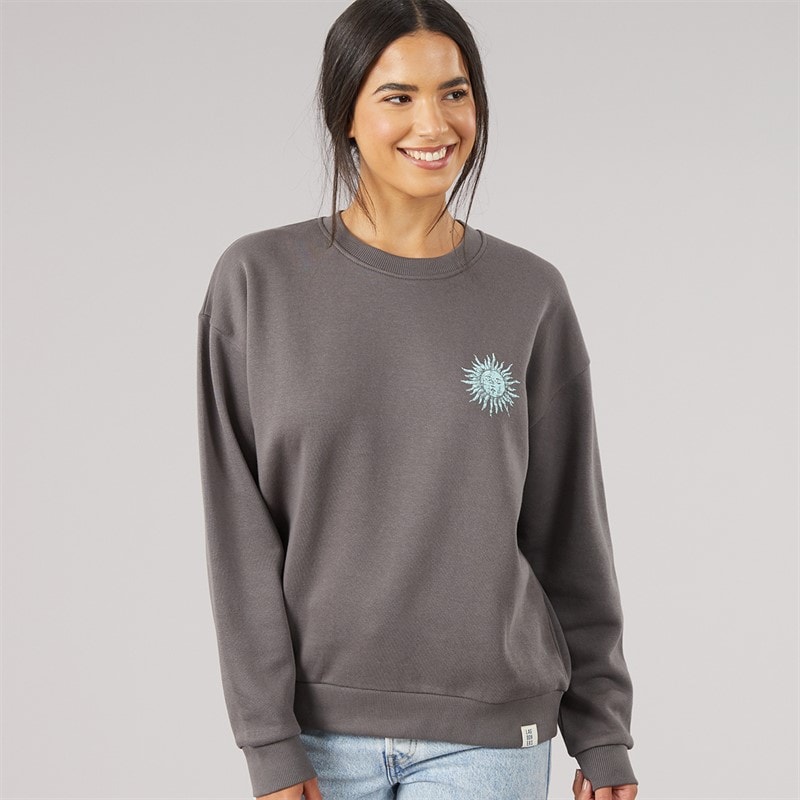 Lagooners Womens Fogmere Graphic Sweatshirt Charcoal - Image 2