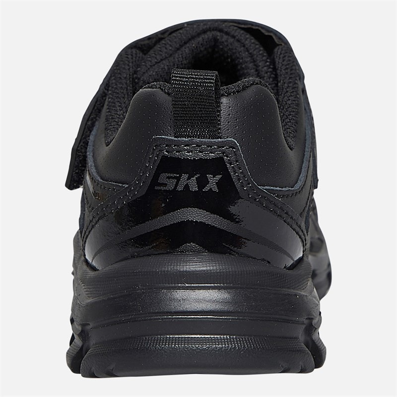 SKECHERS SPORT SKECHERS Junior Boys Nitrate Microblast School Trainers Black - Image 3