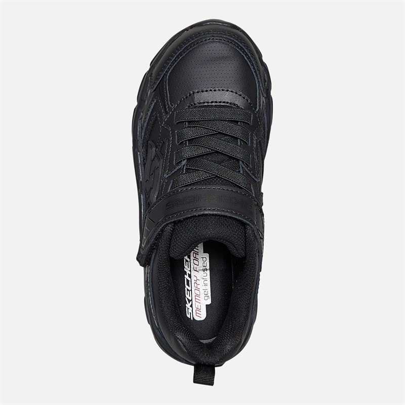 SKECHERS SPORT SKECHERS Junior Boys Nitrate Microblast School Trainers Black - Image 4