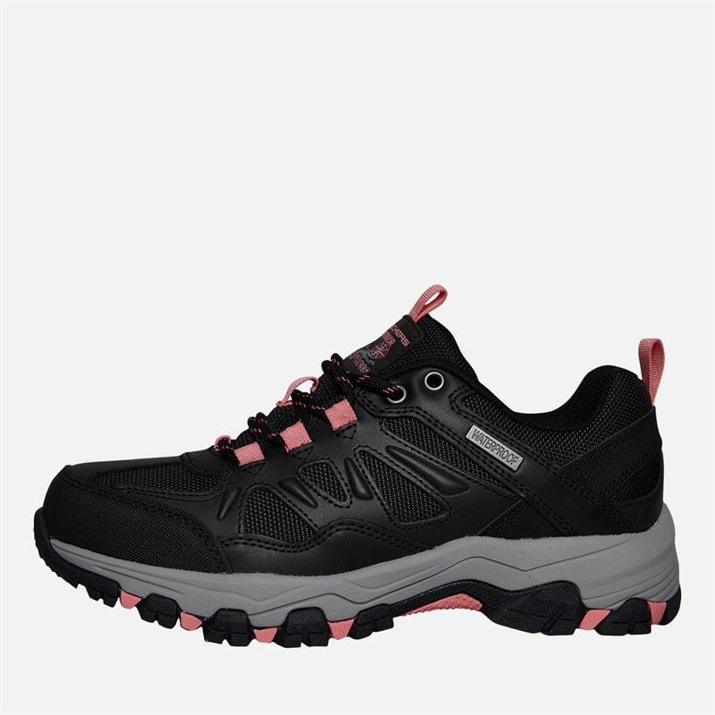 SKECHERS Womens Selmen Waterproof Walking Shoes Black/Charcoal