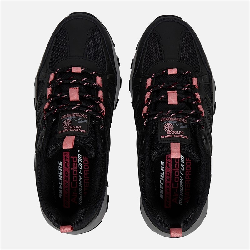 SKECHERS SPORT SKECHERS Womens Selmen Waterproof Walking Shoes Black/Charcoal - Image 4