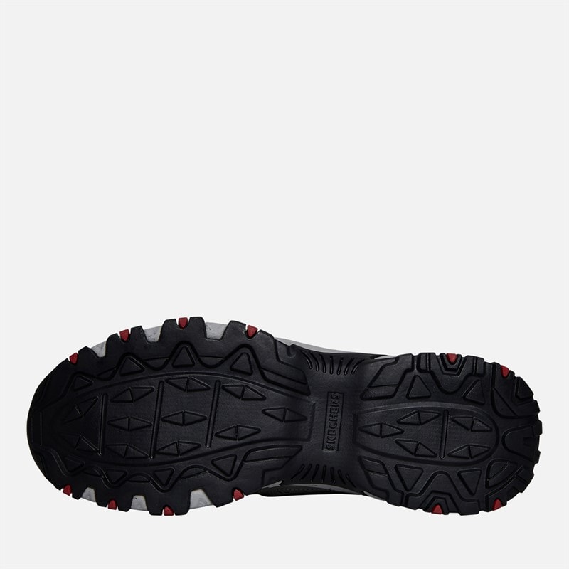SKECHERS SPORT SKECHERS Mens Hillcrest Vast Adventure Trail Walking Shoes Charcoal/Red - Image 2