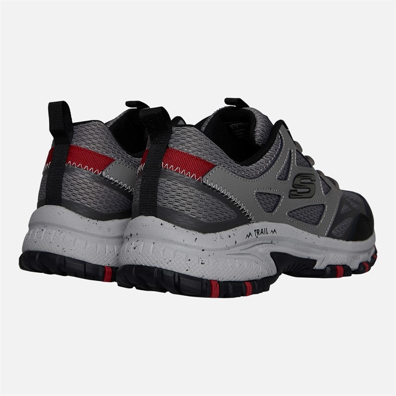 SKECHERS SPORT SKECHERS Mens Hillcrest Vast Adventure Trail Walking Shoes Charcoal/Red - Image 3