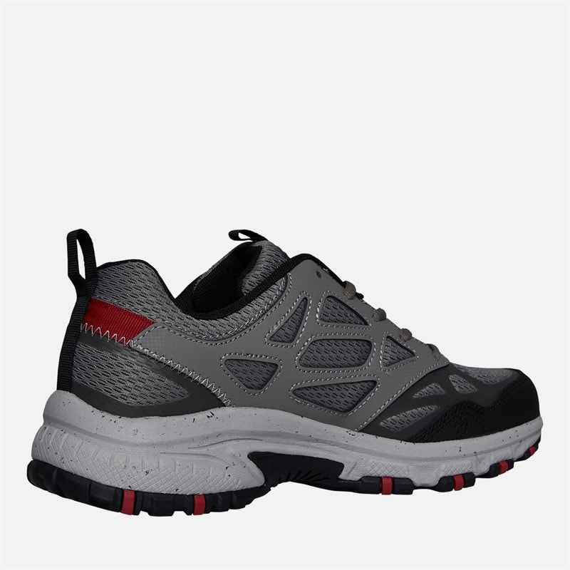 SKECHERS SPORT SKECHERS Mens Hillcrest Vast Adventure Trail Walking Shoes Charcoal/Red - Image 5
