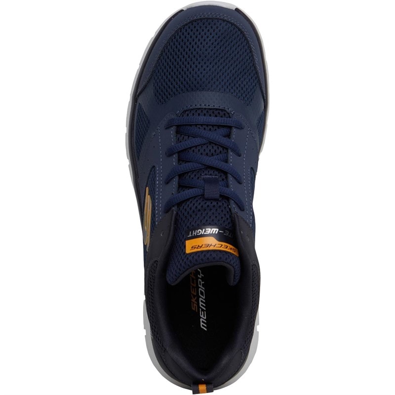 SKECHERS SPORT SKECHERS Mens Track Syntac Trainers Navy - Image 4