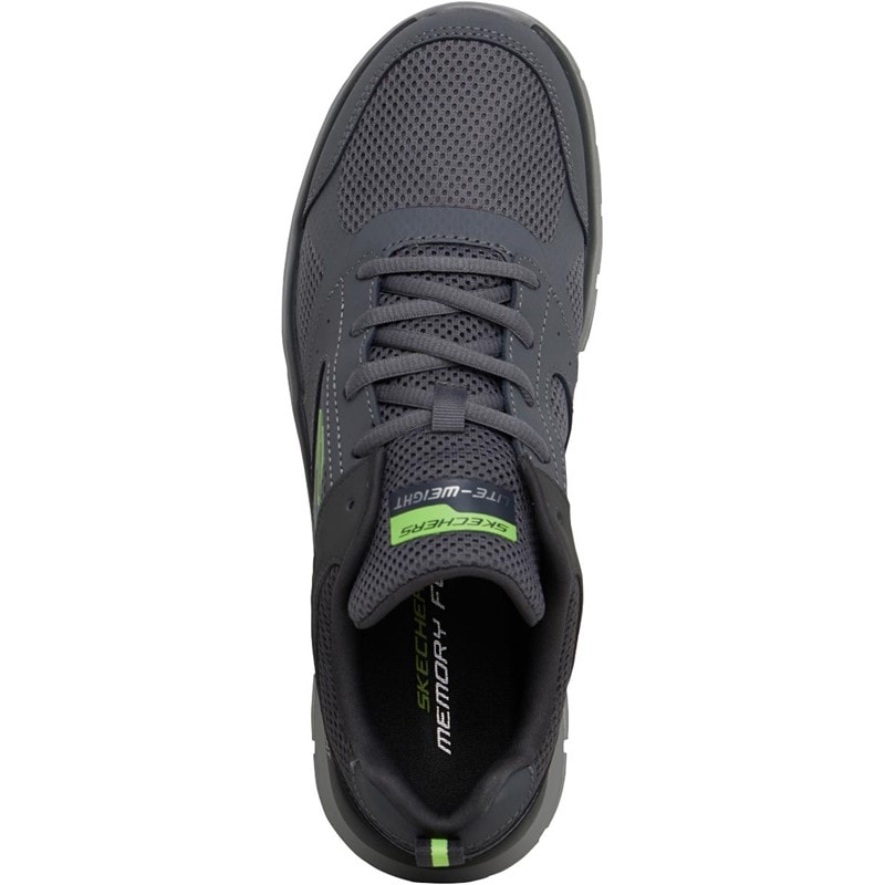 SKECHERS SPORT SKECHERS Mens Track Syntac Trainers Charcoal - Image 4