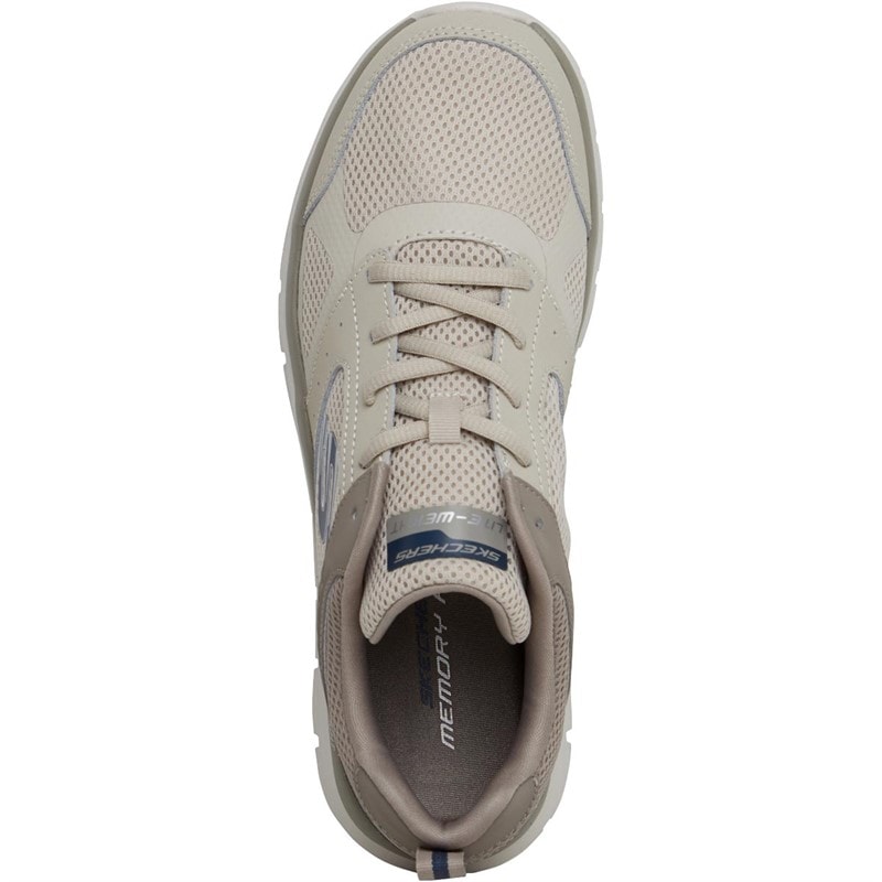 SKECHERS SPORT SKECHERS Mens Track Syntac Trainers Taupe - Image 4