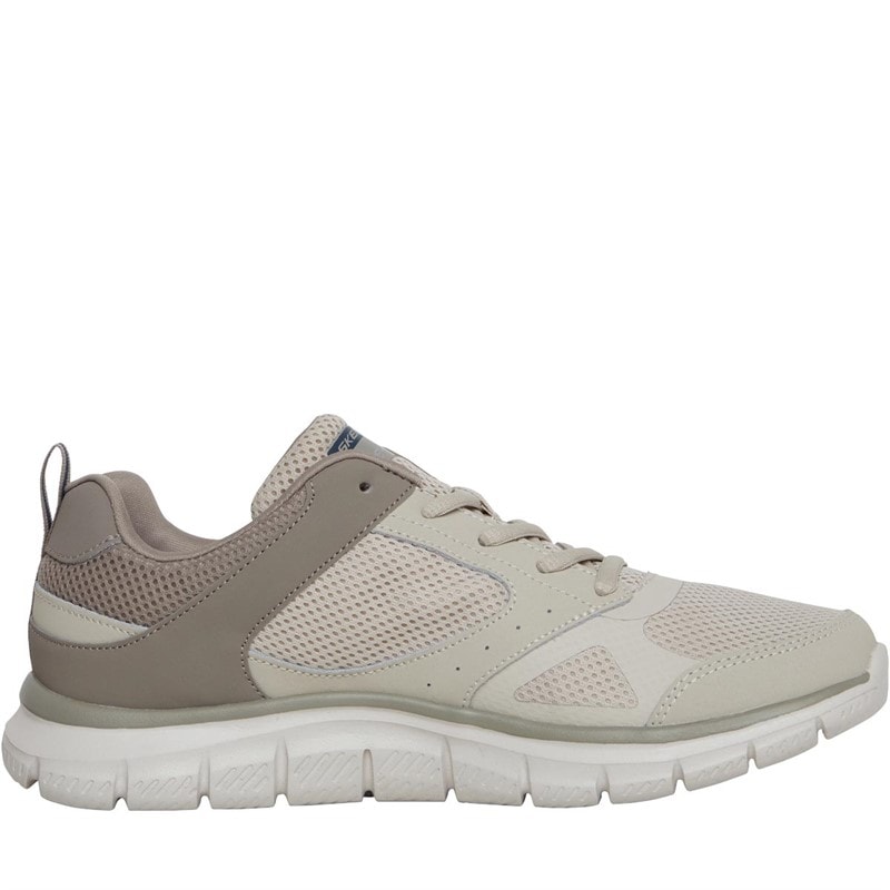 SKECHERS SPORT SKECHERS Mens Track Syntac Trainers Taupe - Image 5