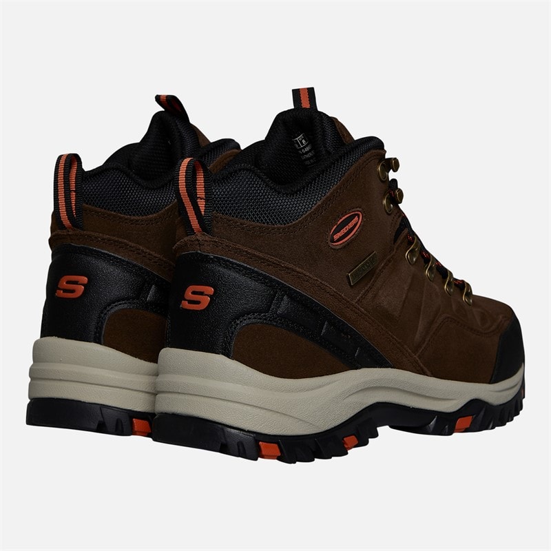 SKECHERS SPORT SKECHERS Mens Relment Pelmo Waterproof Walking Boots Dark Brown - Image 3