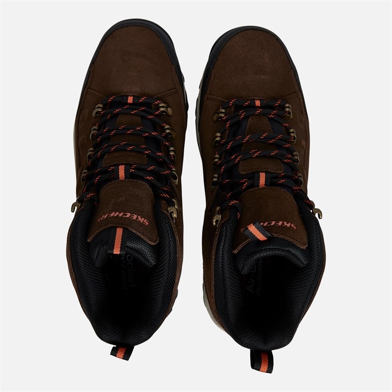 SKECHERS SPORT SKECHERS Mens Relment Pelmo Waterproof Walking Boots Dark Brown - Image 4