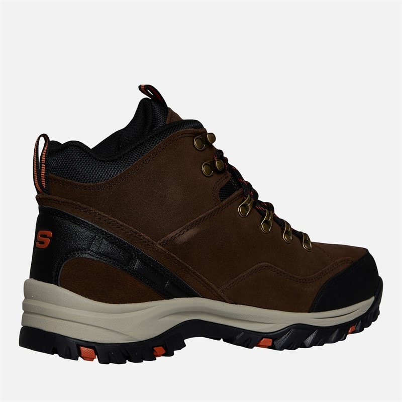 SKECHERS SPORT SKECHERS Mens Relment Pelmo Waterproof Walking Boots Dark Brown - Image 5