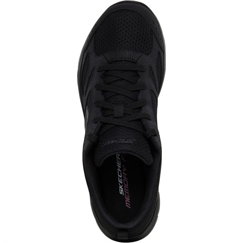 SKECHERS SPORT SKECHERS Womens Skechers Summits Suited Trainers Black/Black - Image 4