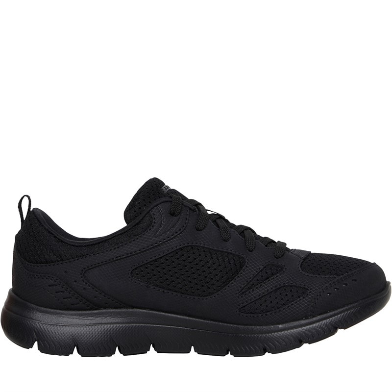 SKECHERS SPORT SKECHERS Womens Skechers Summits Suited Trainers Black/Black - Image 5