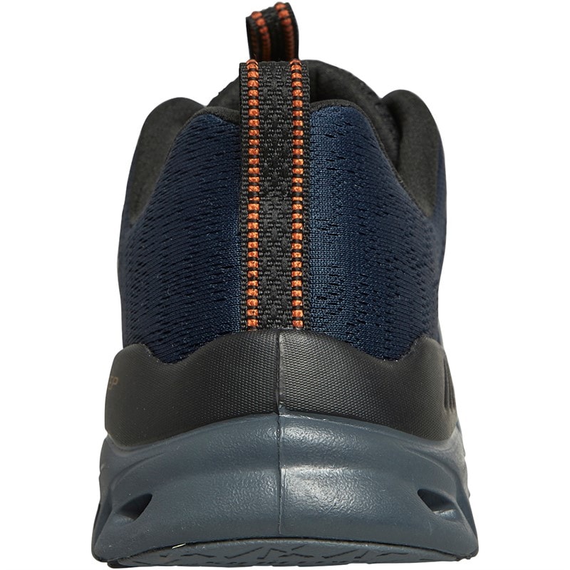 SKECHERS SPORT SKECHERS Mens Glide Step Fasten Up Trainers Navy/Orange - Image 3