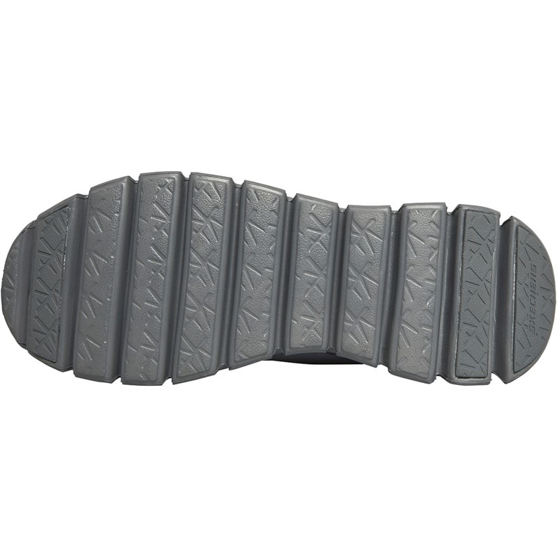 SKECHERS SPORT SKECHERS Mens Glide Step Fasten Up Trainers Grey/Yellow - Image 2