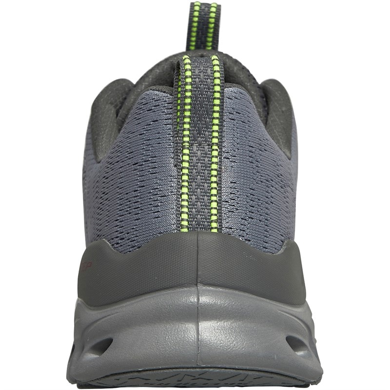 SKECHERS SPORT SKECHERS Mens Glide Step Fasten Up Trainers Grey/Yellow - Image 3