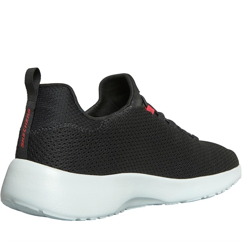 SKECHERS SPORT SKECHERS Mens Dynamight Trainers Black/Red - Image 5