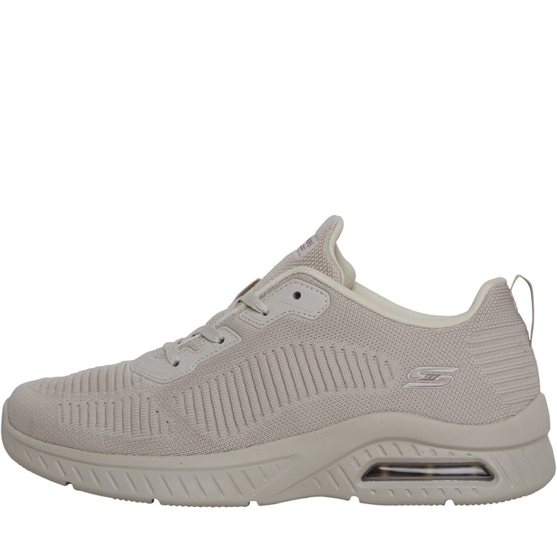SKECHERS SPORT SKECHERS Womens Bobs Sport Squad Air Close Encounter Trainers Natural - Image 1
