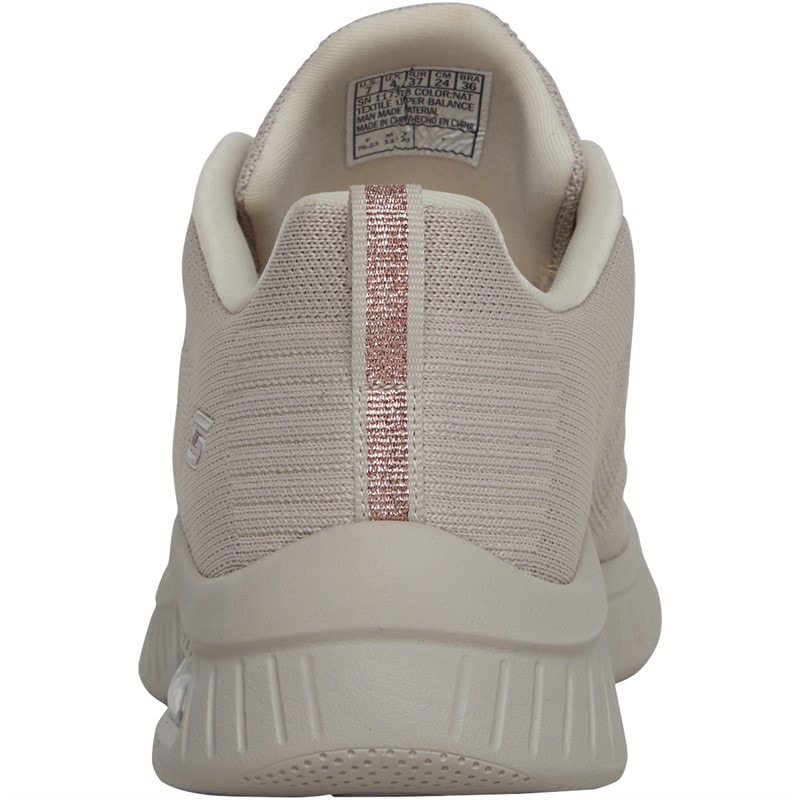 SKECHERS SPORT SKECHERS Womens Bobs Sport Squad Air Close Encounter Trainers Natural - Image 3