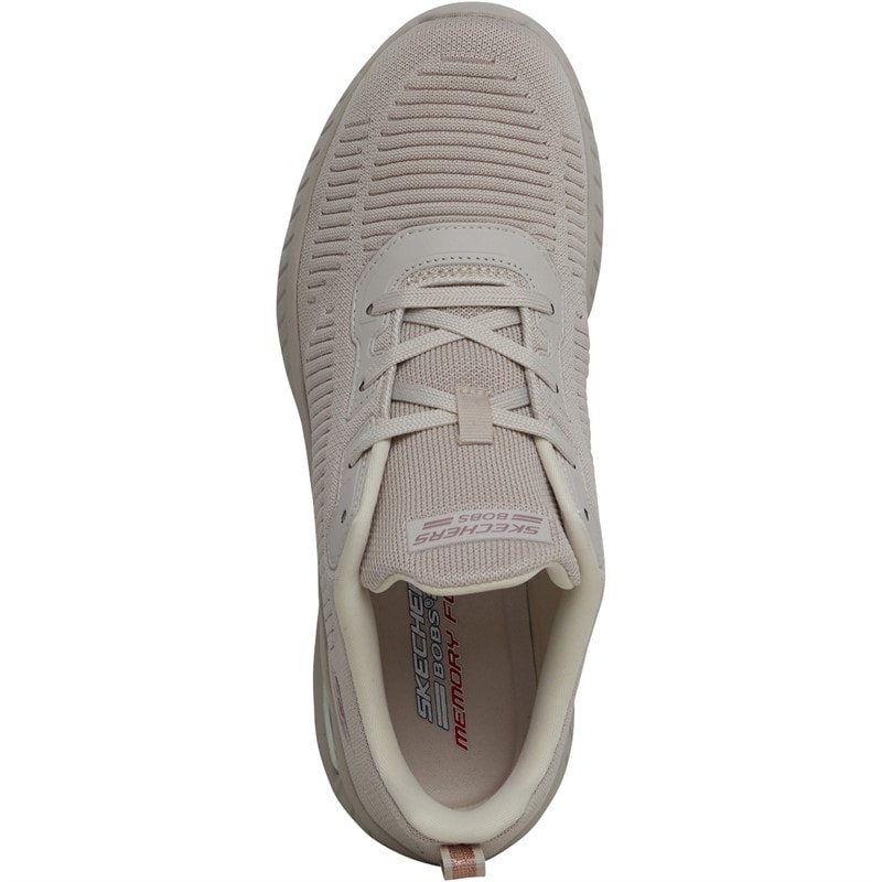 SKECHERS SPORT SKECHERS Womens Bobs Sport Squad Air Close Encounter Trainers Natural - Image 4