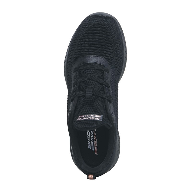 SKECHERS SPORT SKECHERS Womens Bobs Sport Squad Air Close Encounter Trainers Black/Black - Image 4