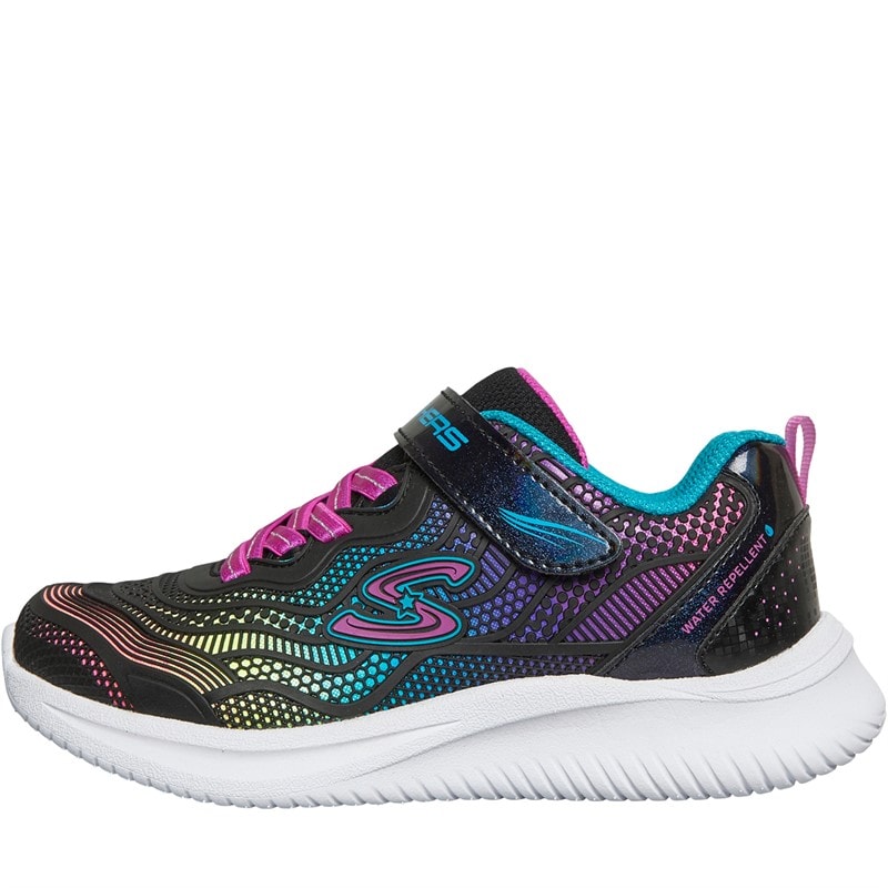 SKECHERS SPORT SKECHERS Junior Girls Jumpsters Trainers Black/Metallic - Image 1