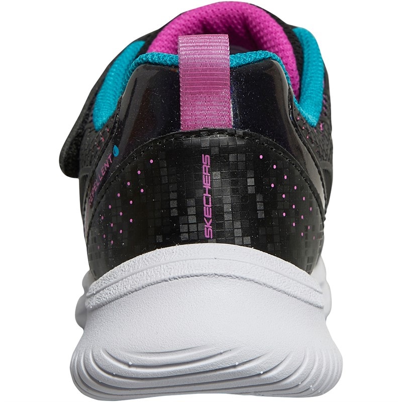 SKECHERS SPORT SKECHERS Junior Girls Jumpsters Trainers Black/Metallic - Image 3