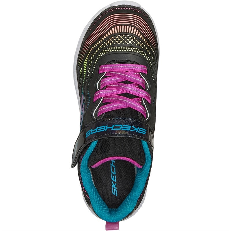 SKECHERS SPORT SKECHERS Junior Girls Jumpsters Trainers Black/Metallic - Image 4