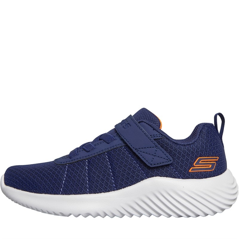 SKECHERS Junior Boys Bounder Baronik Trainers Navy