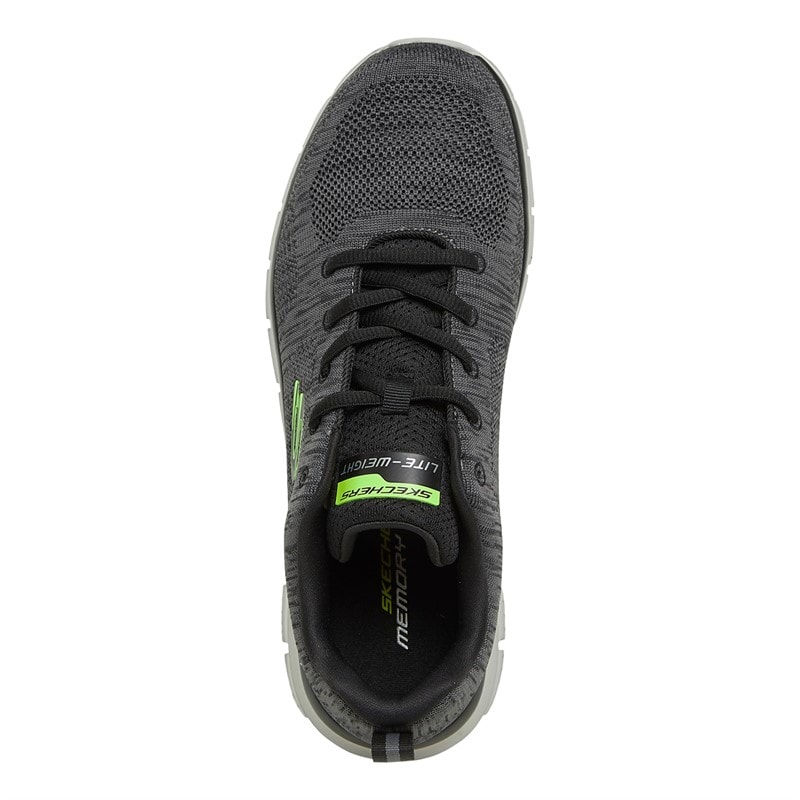 SKECHERS SPORT SKECHERS Mens Track Front Runner Trainers Charcoal/Black - Image 4