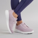 SKECHERS Womens Go Walk Joy Aurelia Trainers Mauve/White
