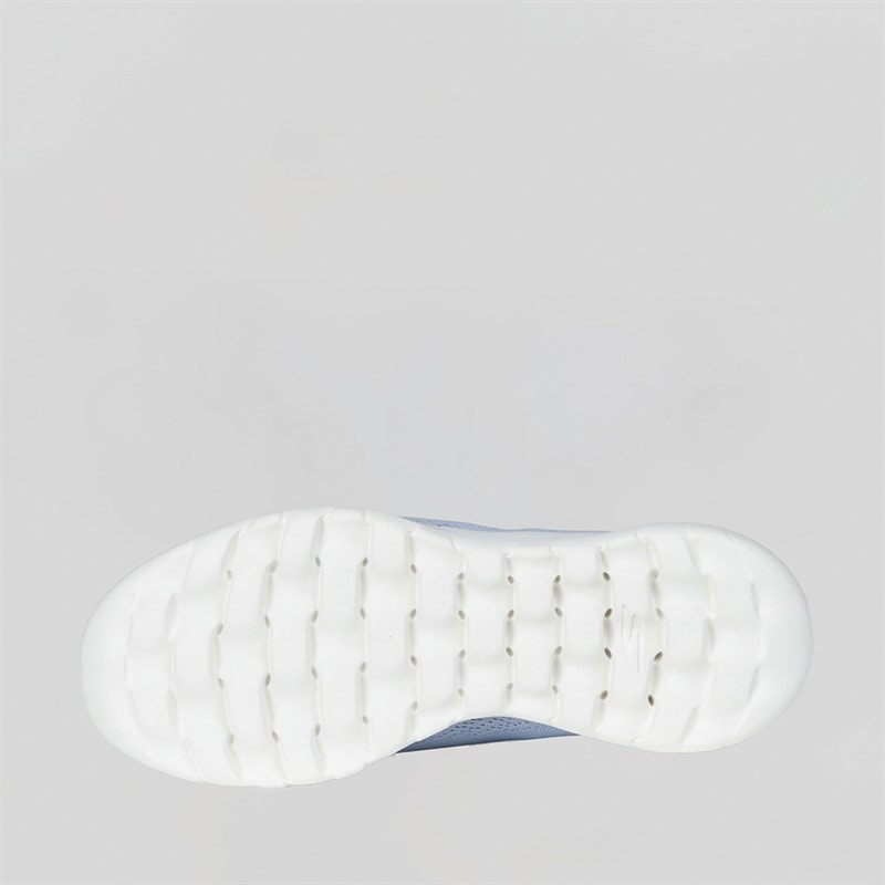 SKECHERS SPORT SKECHERS Womens Go Walk Joy Aurelia Trainers Light Blue/White - Image 3