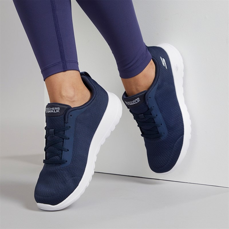 SKECHERS Womens Go Walk Joy Aurelia Trainers Navy/White